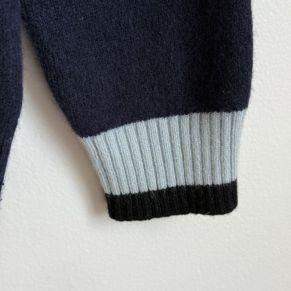 Kenzo Wool Sweater Navy K Logo Pullover Jumper Size S Made in China - Picture 4 of 7